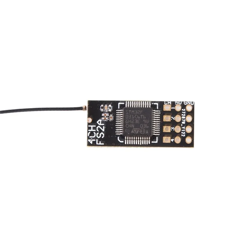 Mini receptor FS2A, dispositivo con salida PWM, 4 canales, AFHDS, 2A, Compatible con Flysky I6, I6X, I6S/FS-I6, FS-I6X