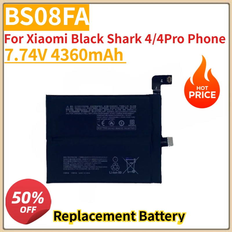 

High Quality New BS08FA Mobile Phone Battery 7.74V 2250mAh For Xiaomi Black Shark 4/4Pro Phone