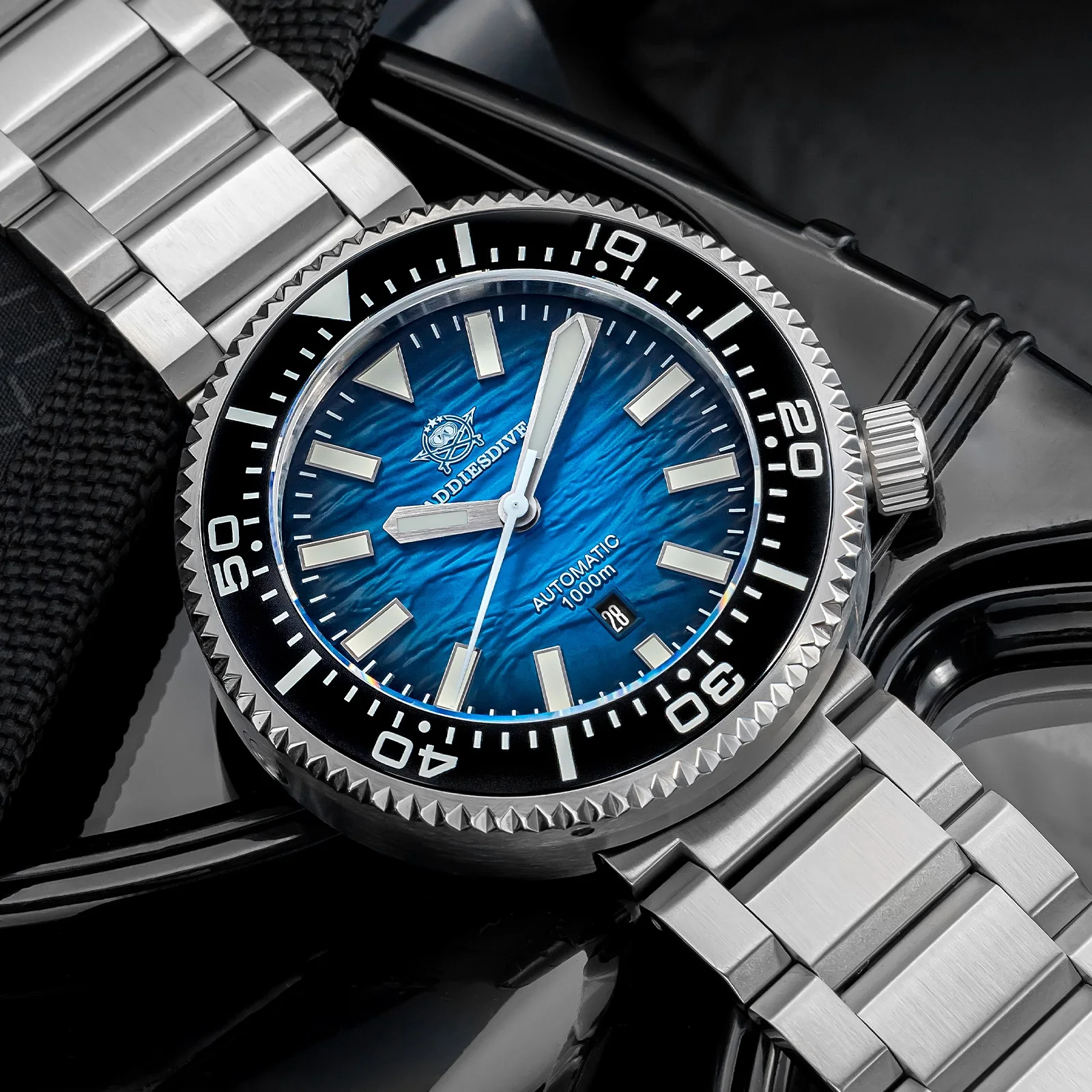 ADDIESDIVE AD2545 Japan 8215 Automatische mechanische Herrenuhr, Saphirglas, 1000 m wasserdichte Uhren, superleuchtende Armbanduhr