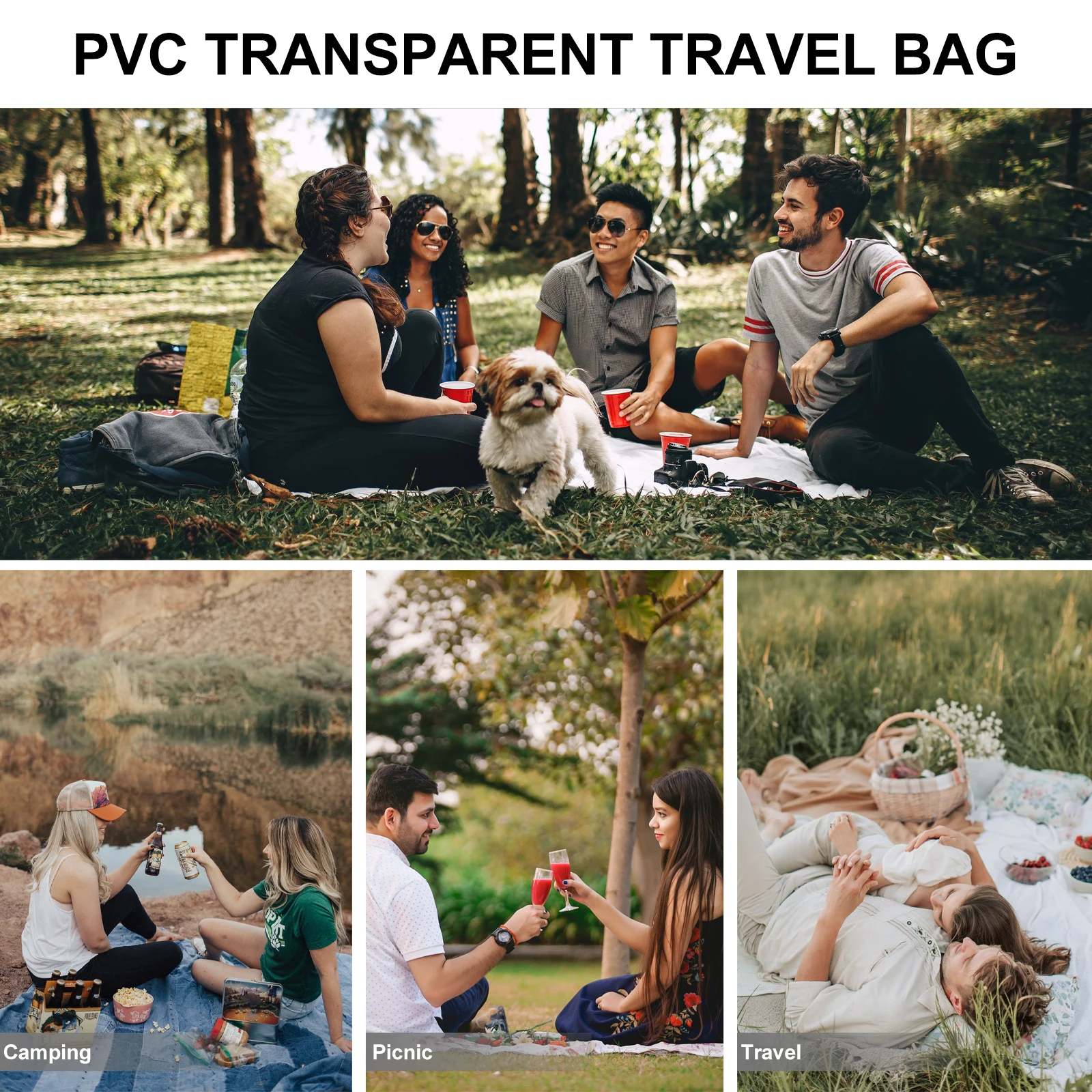 

Travel Bag Storage Big Size Transparent Large Makeup Portable Toiletry Plastic Pvc Multifunction Bag Outdoor Travel