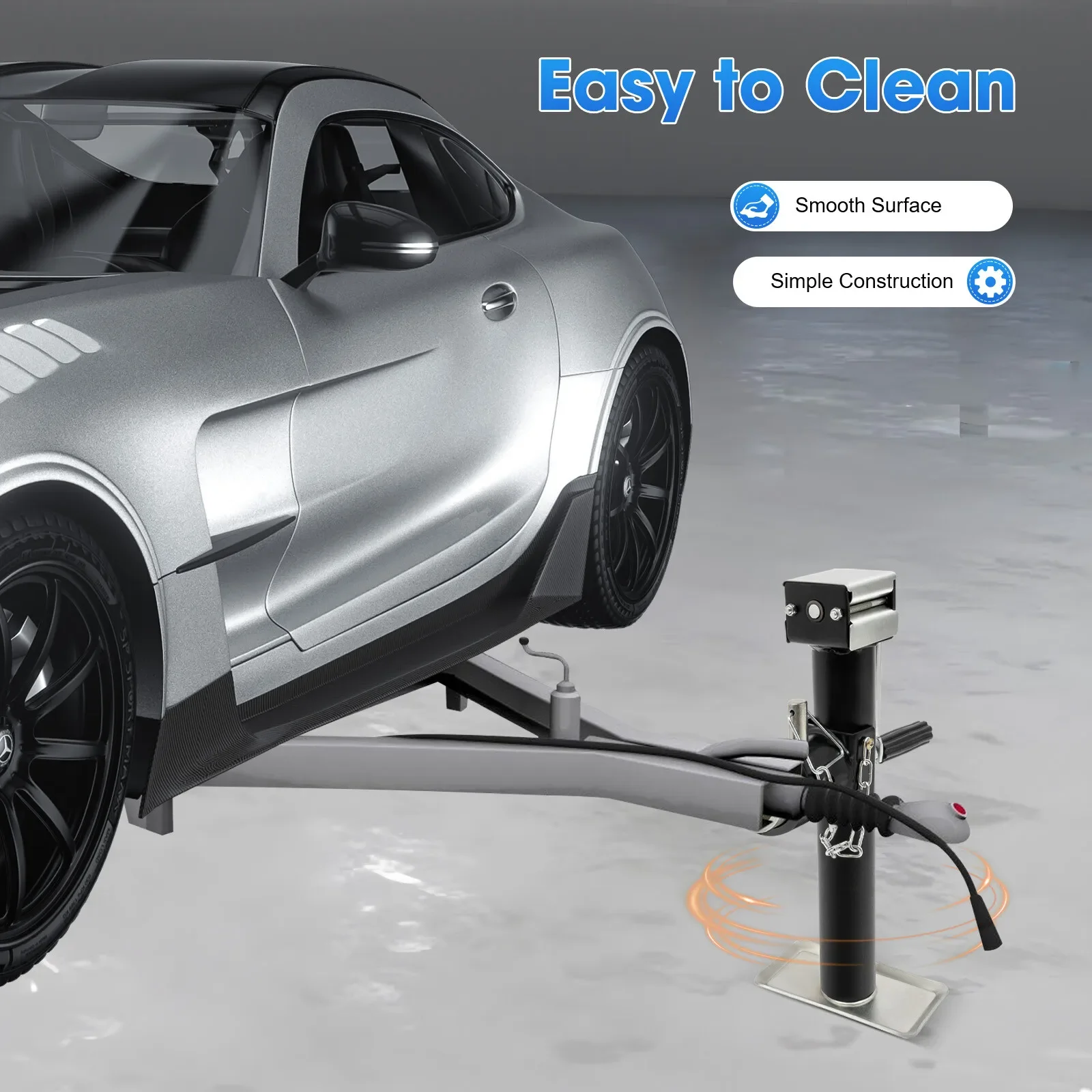 حوامل مقبس سيارة شديدة التحمل سعة 1 طن (2200 رطلًا) - دعم الرفع اليدوي Q235 من الفولاذ مع مقبض مضاد للانزلاق، مقبس أمان للمركبة