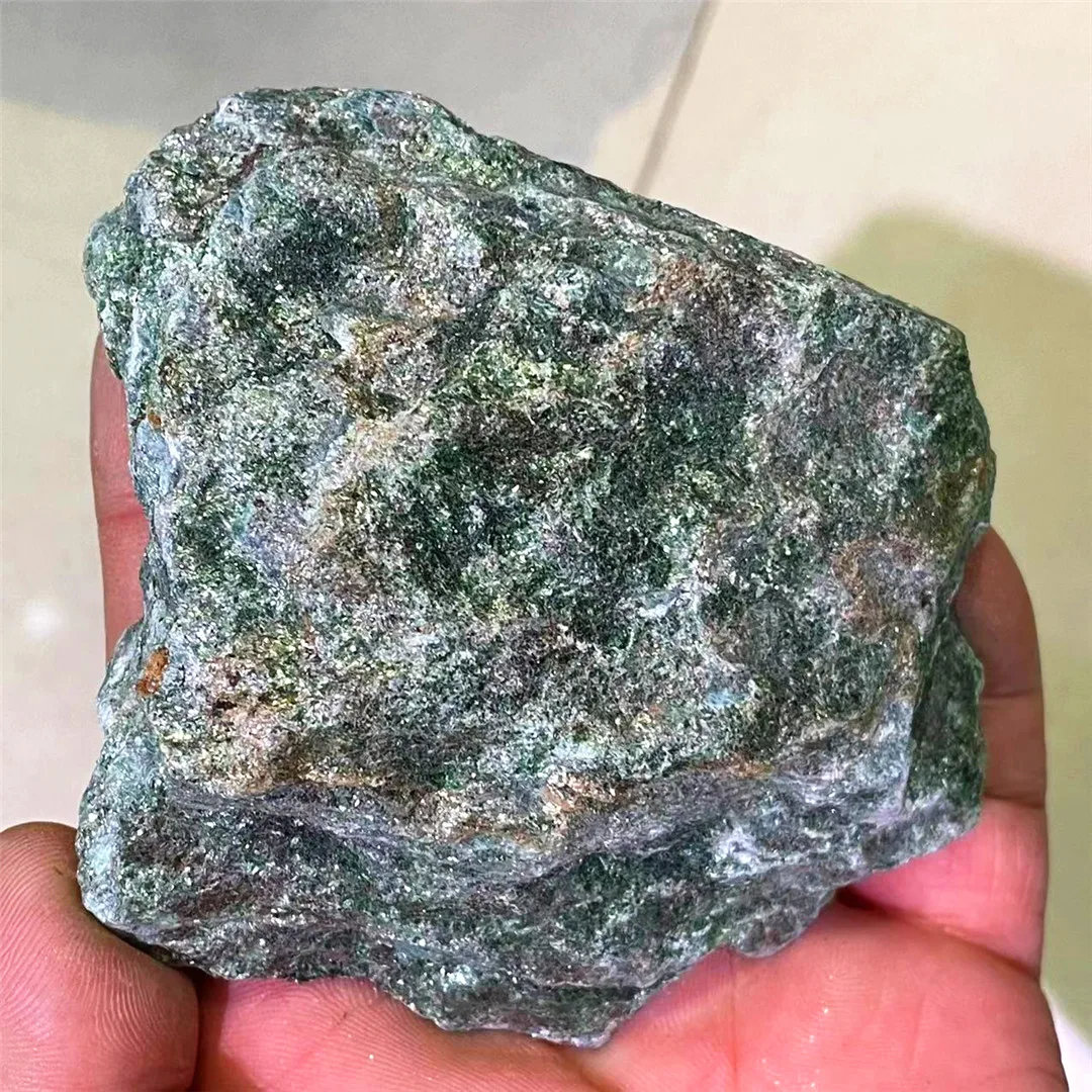 Rare Mineral Rock Natural Rough Euchlorite Quartz Crystal Bulk Specimens Green Mica Fuxi Mine Kmaite  Collectible Gemstones