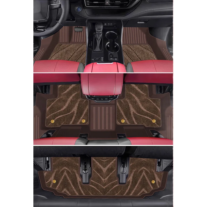 

High-end Defender Luxury Leather Car Floor Mats - 5 Piece Set Full Set 20mm Thick Factory Direct Sale