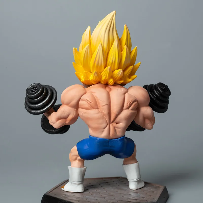 Neue Dragon Ball Anime Dbz Vegeta Fitness Gk Modell 17cm Starke Muskel Hantel Pvc Action Figure kinder Spielzeug urlaub Geschenk