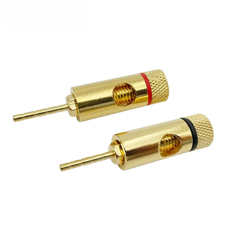 Imagem -05 - Banhado a Ouro Cobre Banana Plug Adaptador Fiação Conector Plugues de Alto-falante Conector Terminal mm Pcs