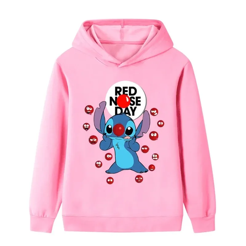 سترة رياضية بقلنسوة كاواي ديزني ليلو وستيتش اللطيفة للأولاد والبنات، بلوفر عصري وكاجوال للخريف والشتاء للأطفال #4