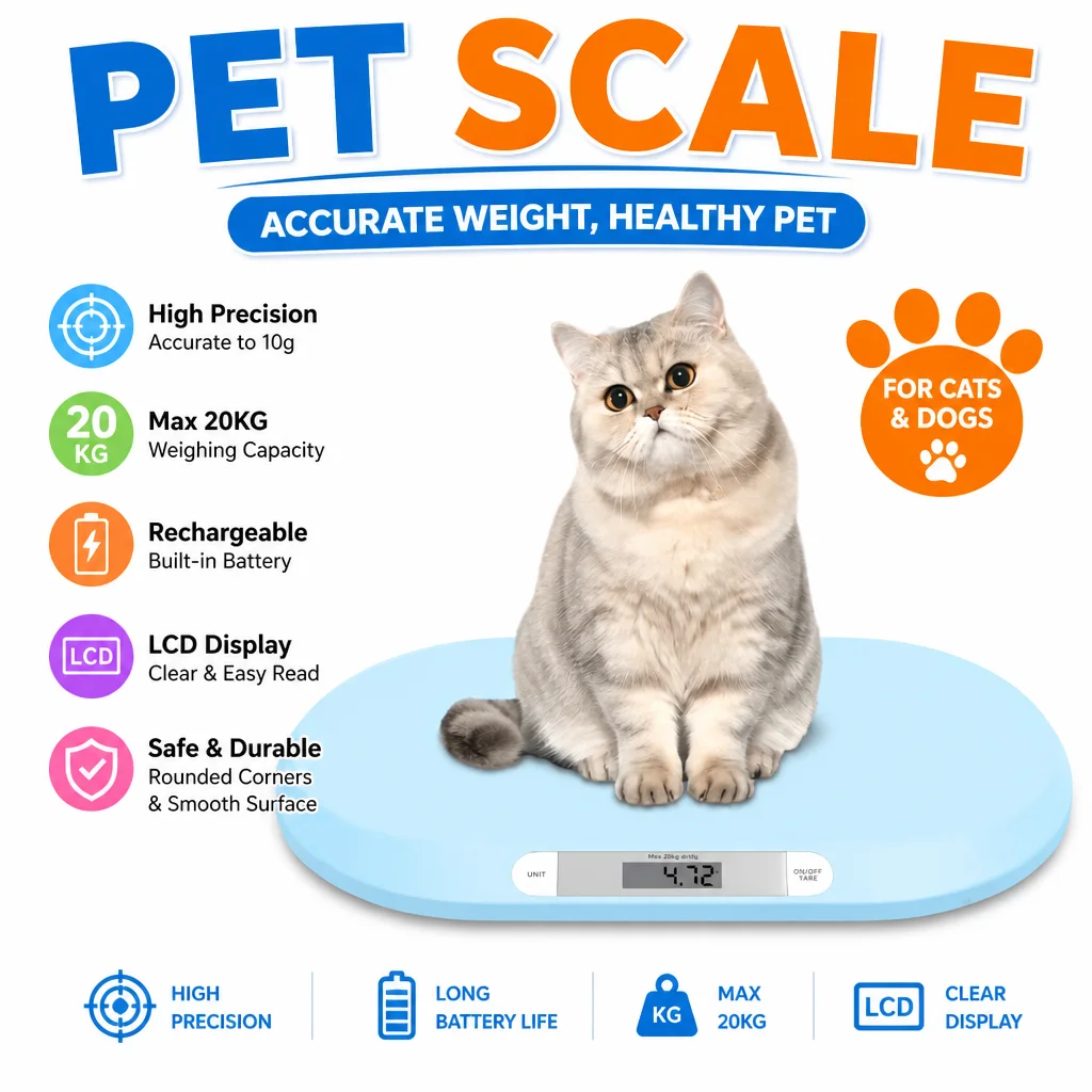 Heavy Equipment Cat - Bilancia digitale per animali domestici, bilancia