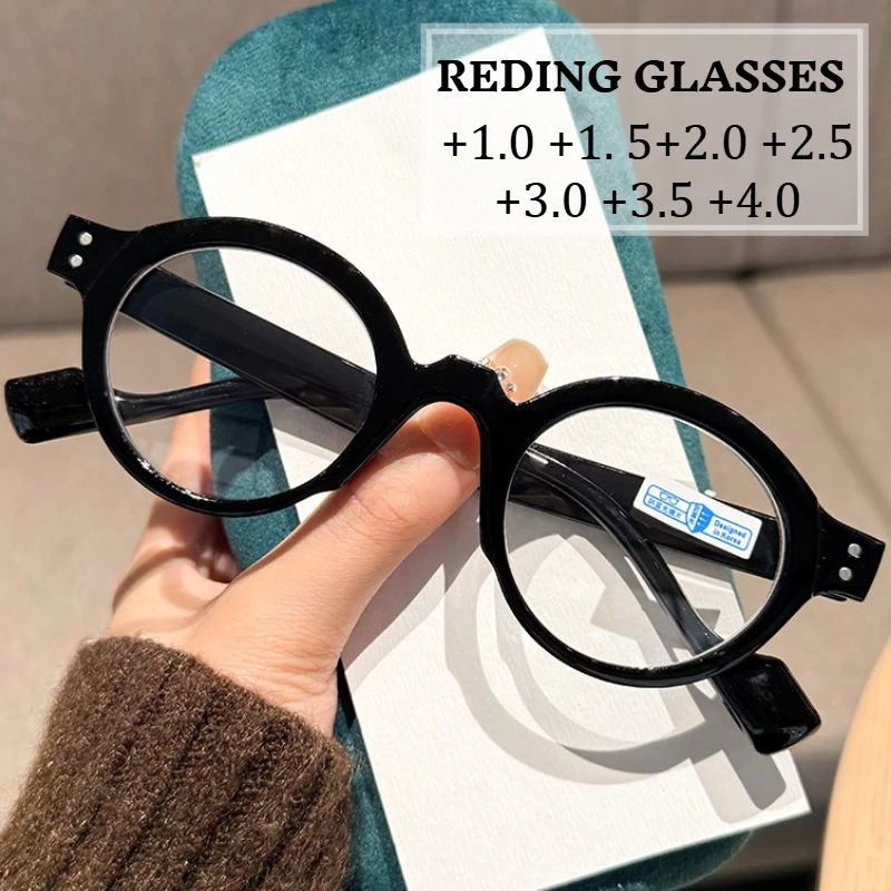 

Small Round Frame Reading Glasses Personalized Anti Blue Light High-quality Presbyopia Glasses Versatile for Men and Women