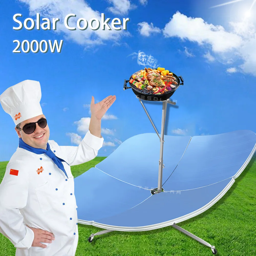 2000W Solar Cookware Portable Solar Stove, Capable of Meeting Daily Outdoor Cooking Needs, Easy to Install and Use