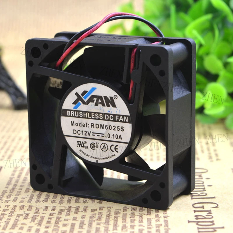 S New for XFAN RDM6025S DC12V 0.10A 2wire cooling fan#QW