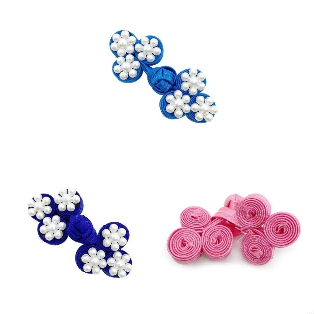 L43A Beaded Cheongsam Buttons Chinese Closures Buttons Hanfus Buttons Chinese Knots Buttons Handmade Sewings Fasteners