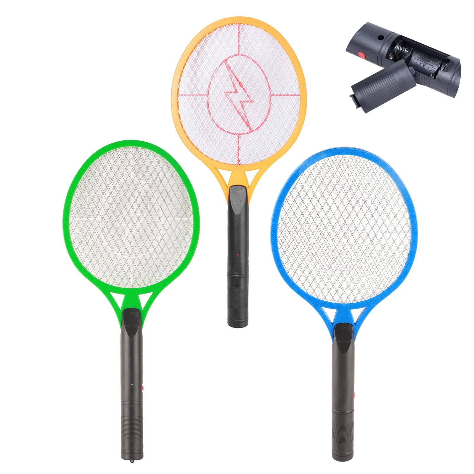 Summer Mosquito Killer Triple  Battery Power Fly Swatter Electric Repeller Bug  Racket Pest Control For Bedroom Insect