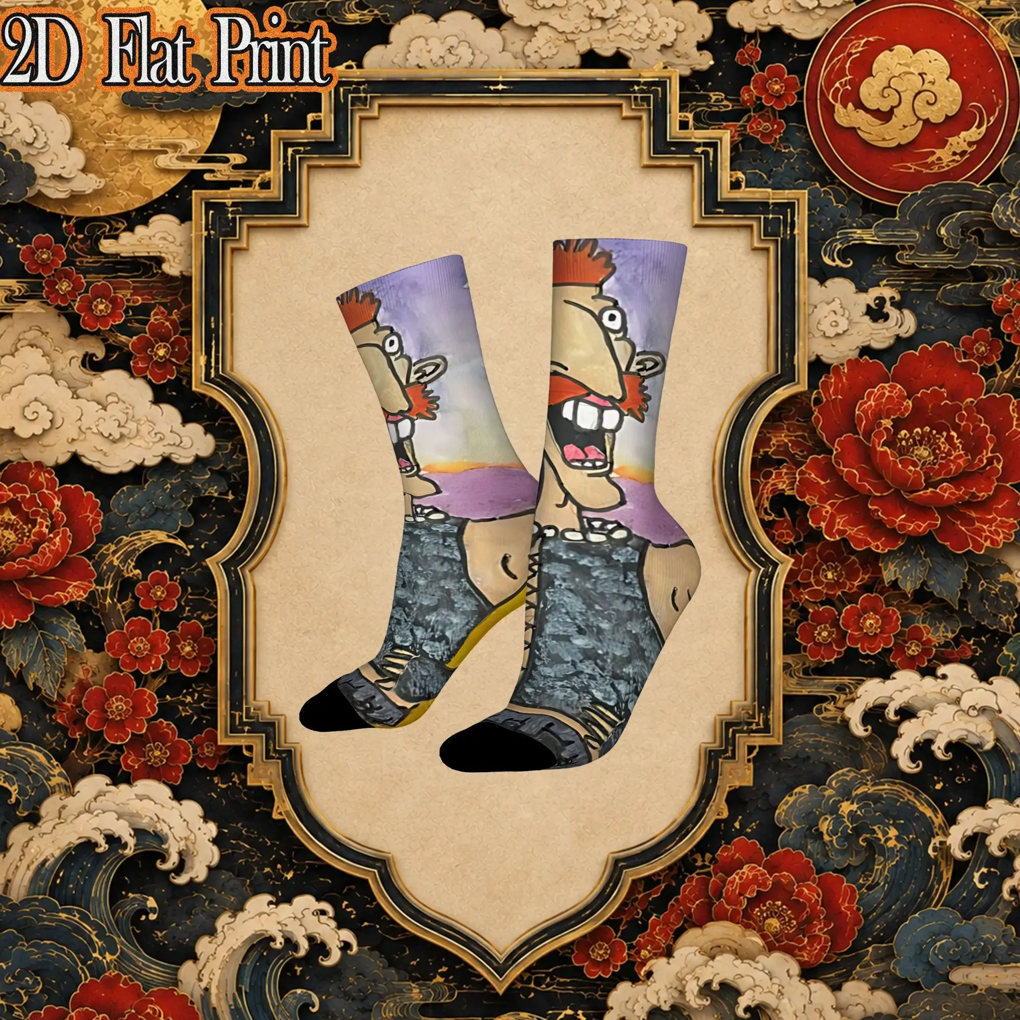 A tribute to a legend Nigel Thornberry Vintage  Street Style Novelty Pattern Crew Creative Sock Sports Socks