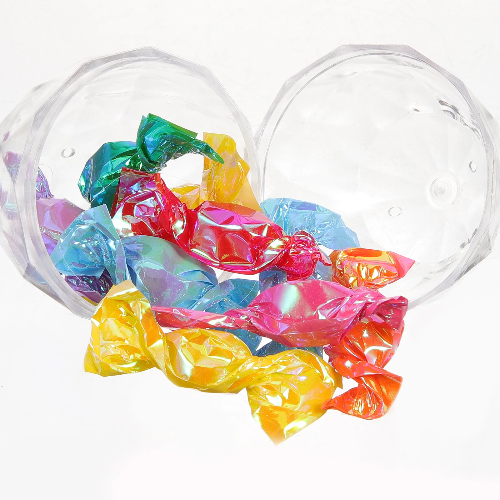 

12 Pcs Egg Shaped Box Ball Candy Boxes Clear Plastic naments Fillable DIY Balls Holiday Decor Valentine Birthday Party Gifts