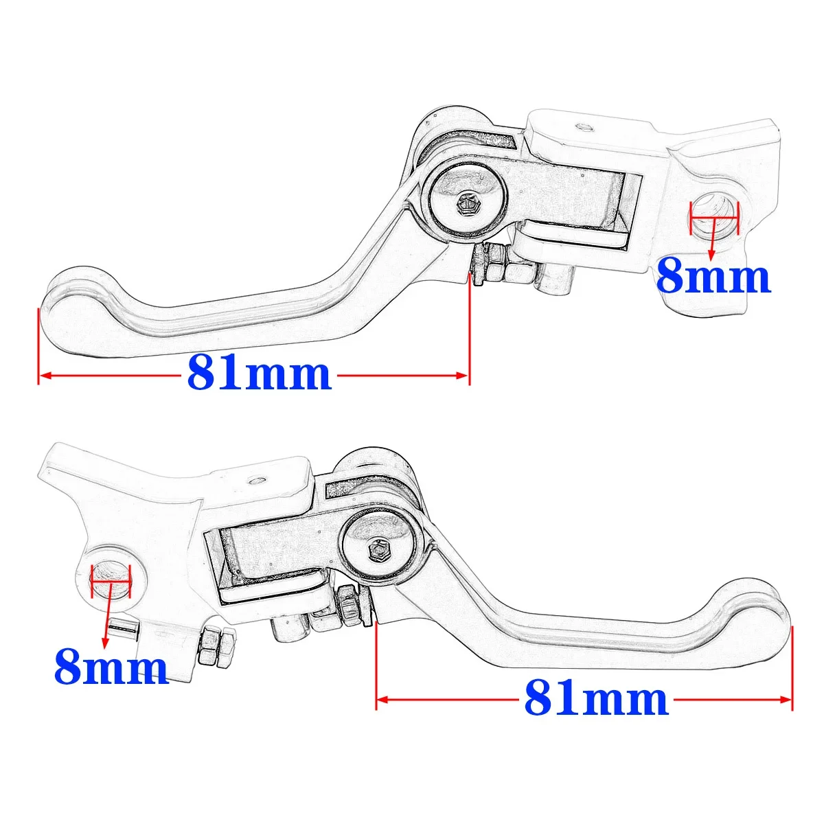 Motorcycle CNC Brake Clutch Lever Handle For KTM SX SXF XC XCF XCW EXC EXCF 125 150 250 300 350 450 500 2014-2020 2021 2022 2023