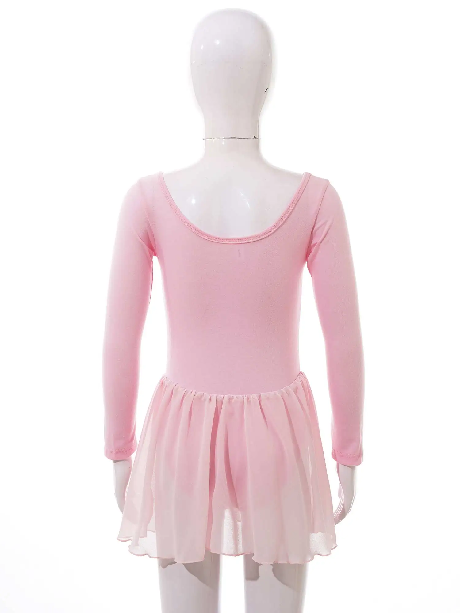 Girls Ballet Dress Gymnastic Swimsuit Gymnastics Leotard for Girls Ballerina Dress Long Sleeves Shiny Mesh Ballet Dance Leotard