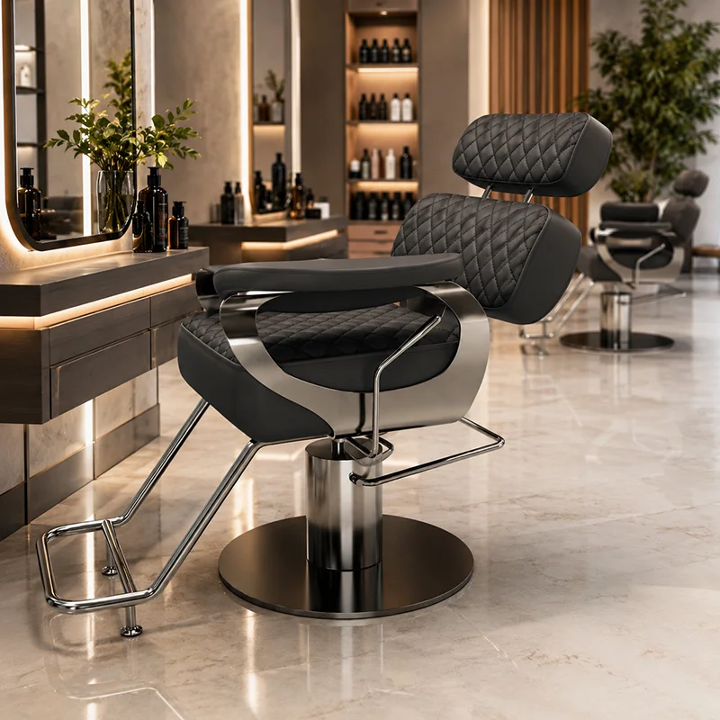 Sillas de Barbero de Diseño Moderno, Estética Nórdica, Cómodas y Lujosas, Sillas de Barbero Vintage, Muebles de Salón