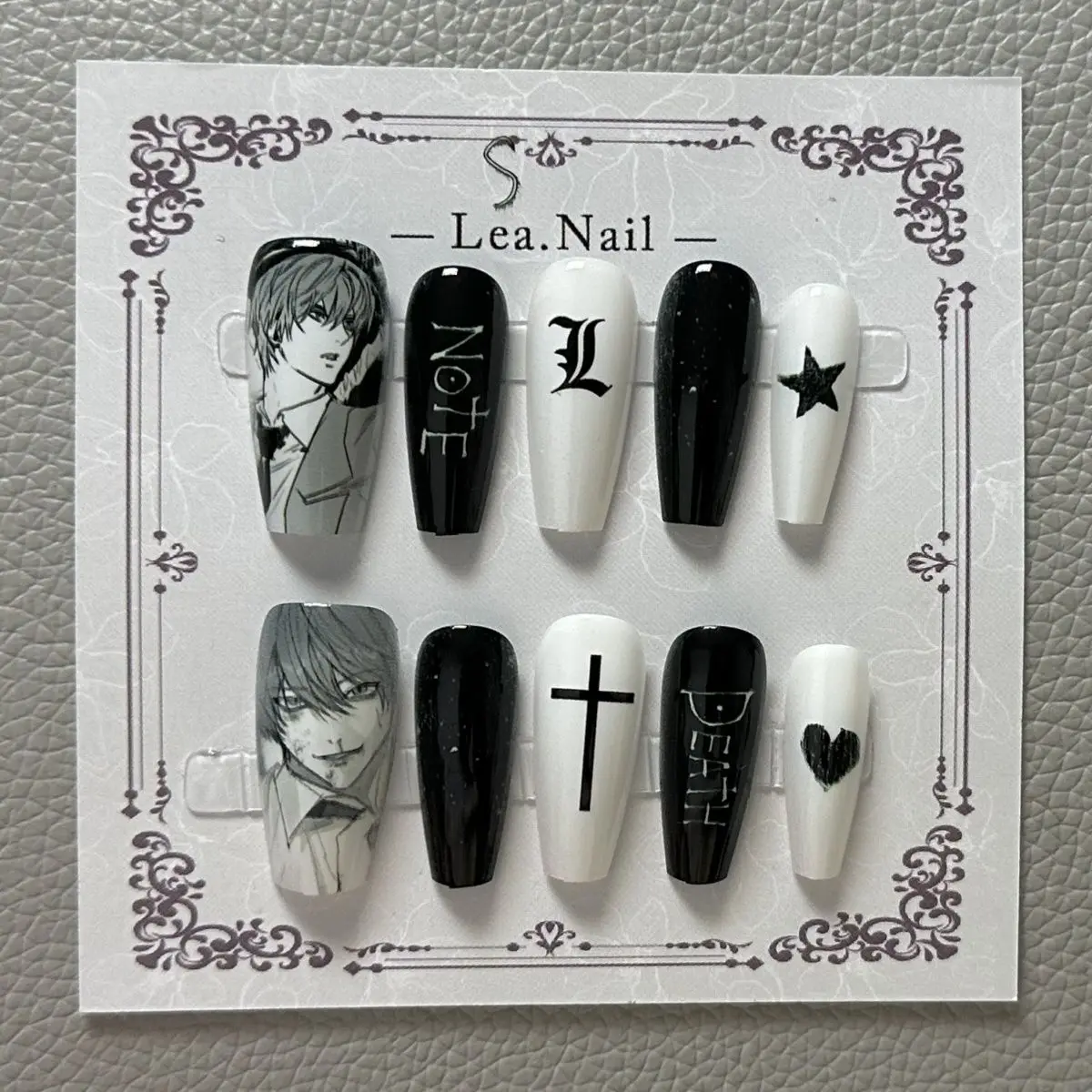 Yagami Licht Maniküre DEATH NOTE Student Nail art Anime Cartoon Figur Dekorieren Schmuck Tragen Rüstung Cosplay Requisiten Zubehör