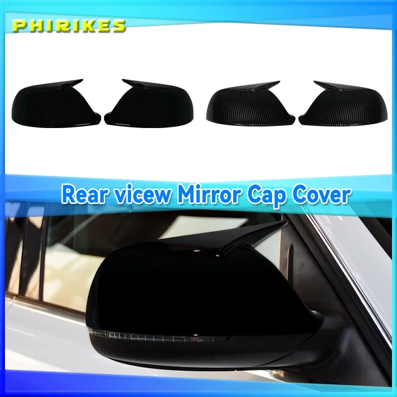 Glossy Black Side Wing Rear View Mirror Cover Case Shell Replace Caps For Audi Q5 SQ5 8R 2009 - 2017 Q7 4L Facelift 2010-2015