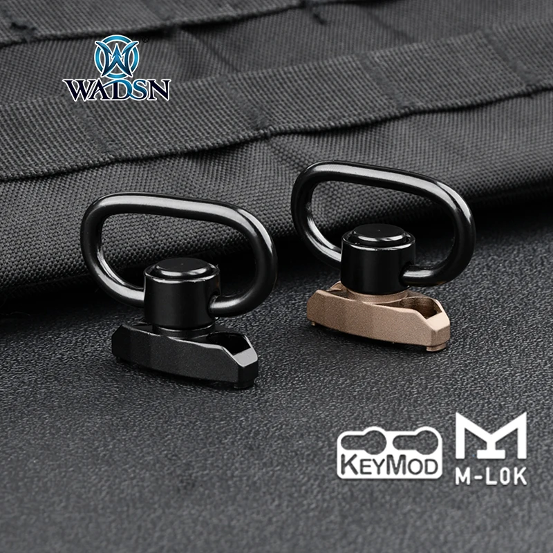 WADSN Tactical Metal QD Sling Mount For M-LOK Keymod Mount Base Accessories Mount Base Swivel Strap Buckle Quick Release Button