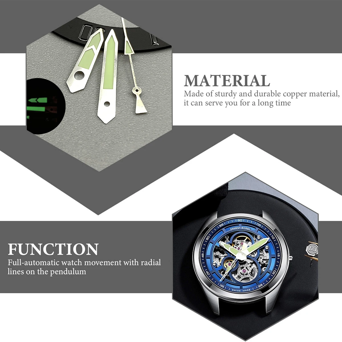 voor NH35 NH36 Beweging Stalen Band Top Horloge Accessoires Horloge Pointer NH35 Pointer Horloge Wijzers met Groene Lichtgevende