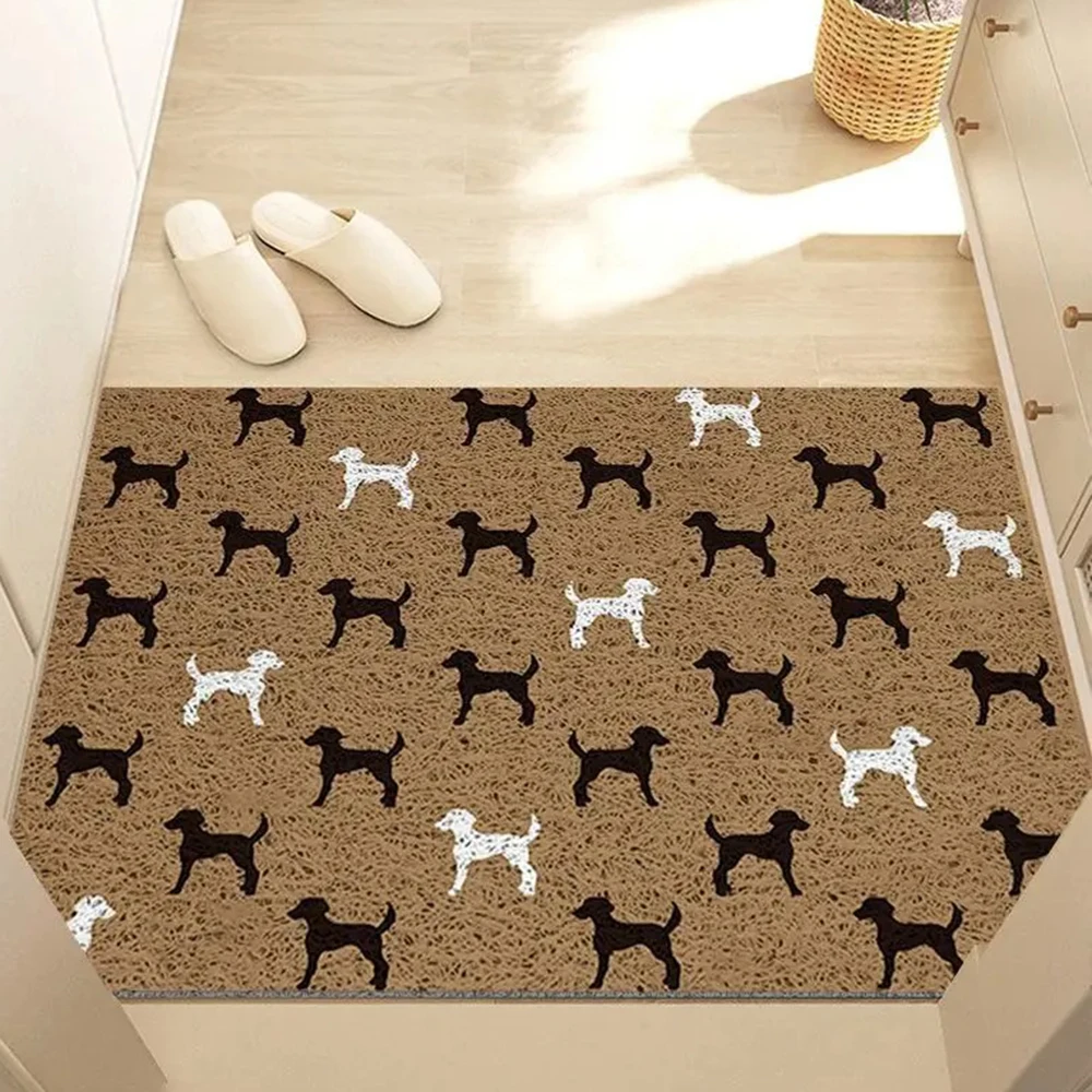 Welcome Rug Entrance Doormat Pvc Silk Ring Anti-slip Carpet Dust Removal Wear-resistant Entry Door Mats Tapete Entrada De Casa