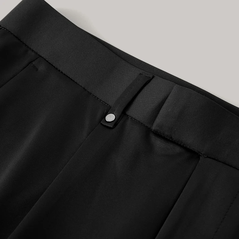 2023 New 100% Cotton Straight Pants Men Business Office Casual Long Pant Comfortable Thin Trousers Street Wear Solid Color