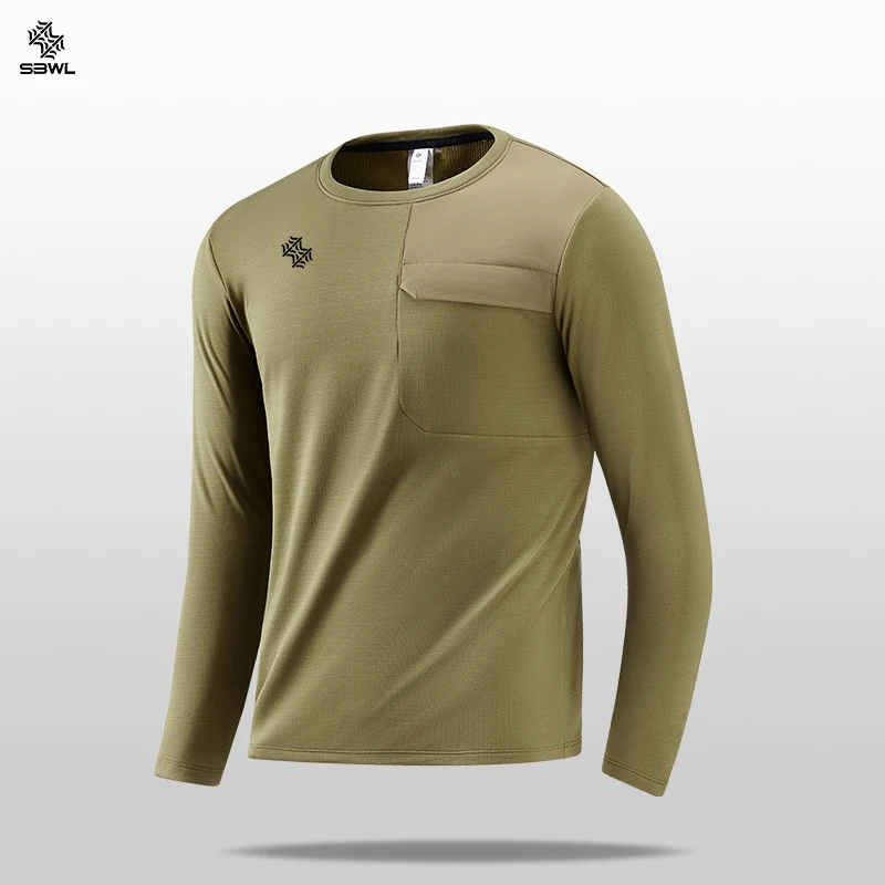 Jaket Kebugaran Lengan Panjang SBWL 2025 Berkualitas Tinggi untuk Olahraga Luar Ruangan dengan Kerah Tegak untuk Lari Musim Gugur/Dingin