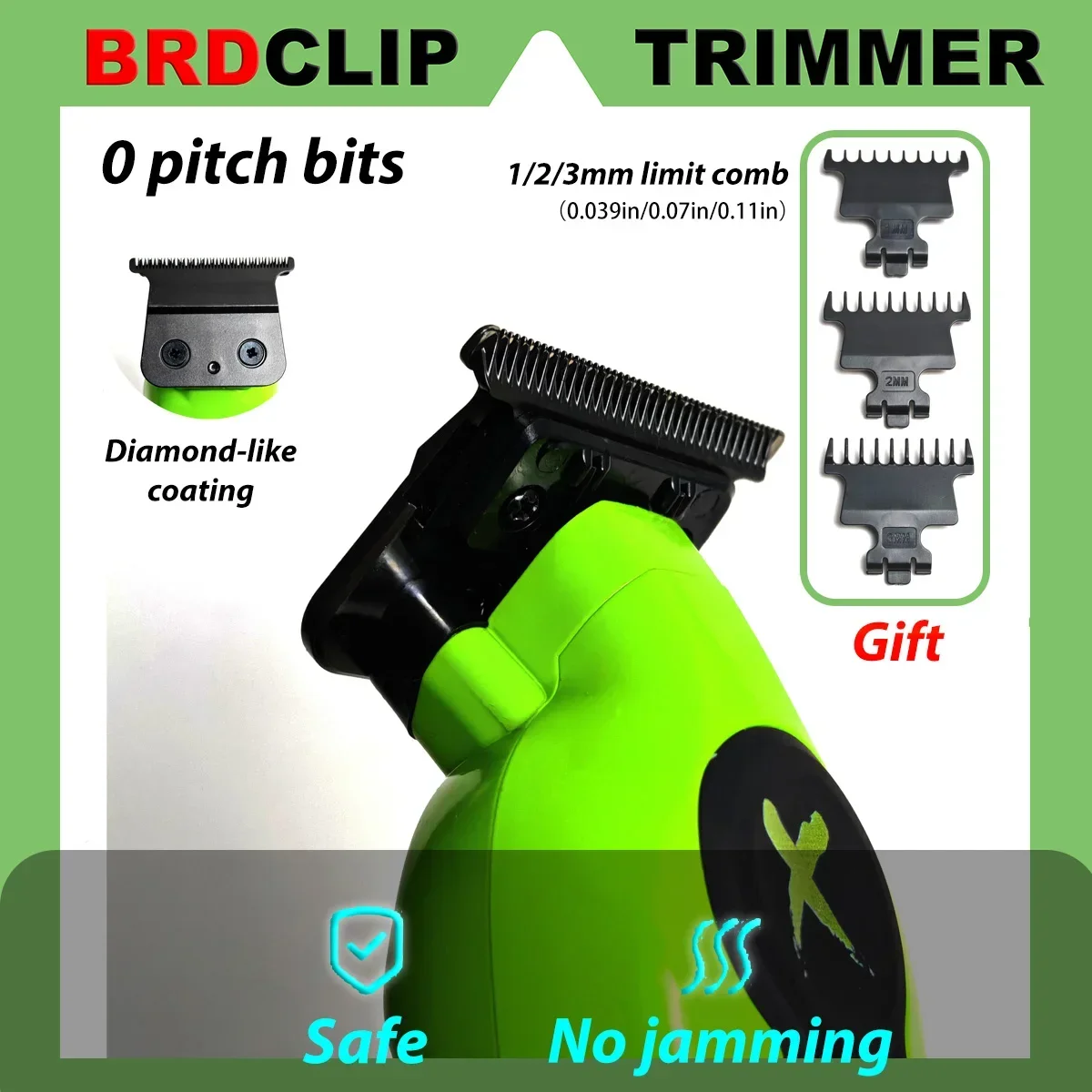 NUOVO 7500 giri/min Barbiere BRDCLIP FA1C FA1T Tagliacapelli professionale Trimmer elettrico Macchina per finiture dei capelli Lama DLC con base