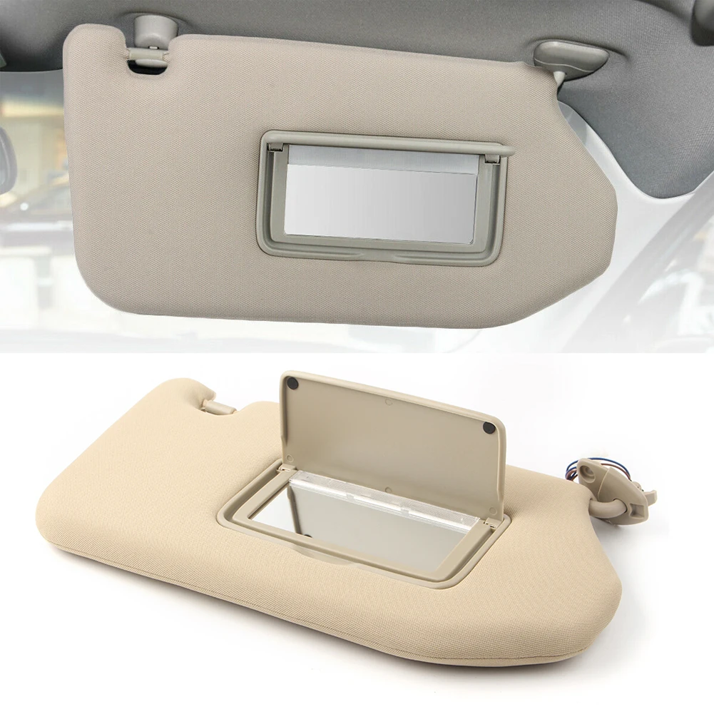 Beige Car Front Right Sun Visor Sunshade Shield Shade for Nissan Pathfinder 2013-2018 For Infiniti QX60 2014-2017 JX35 2013