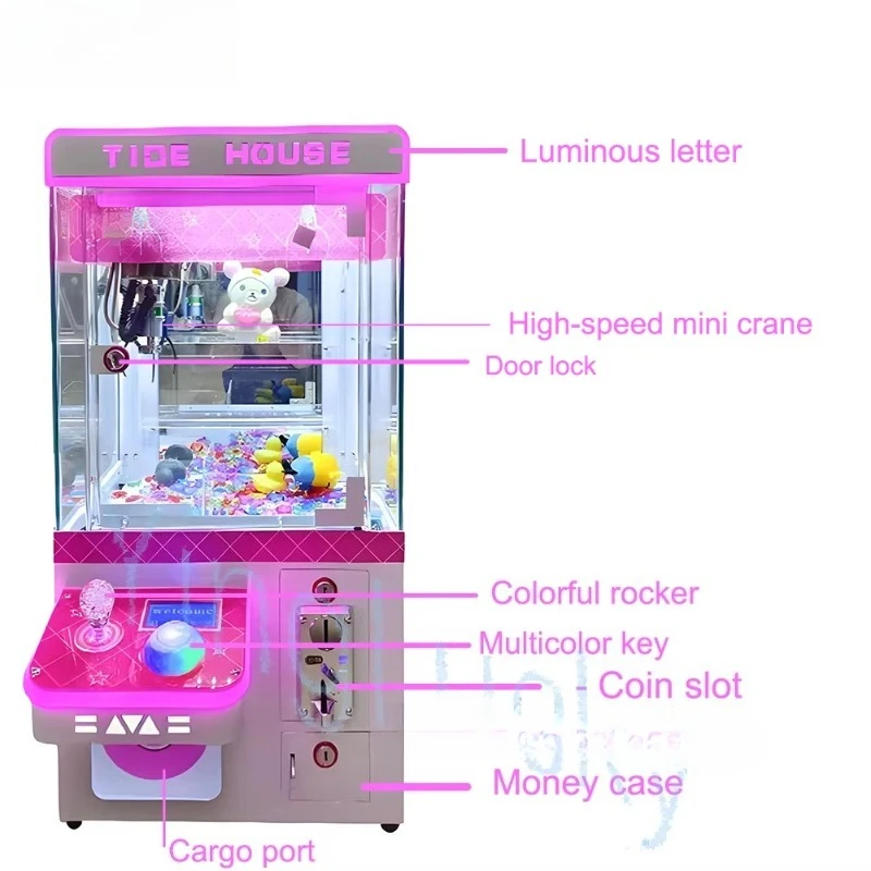 Customize The Appearance Mini Claw Crane Game Machine Coin-Operated Entertainment in Spanish and English for All Users