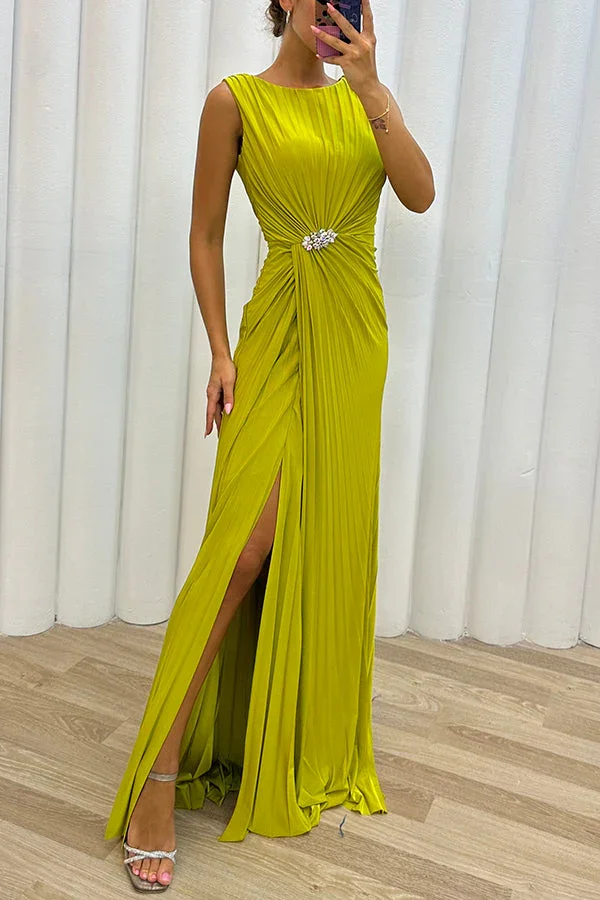 Customized O-neck Floor Length Sweep Train Sleeveless Evening Dresses Vestidos Invitada Boda 2026 Serene Hill Boutique Store