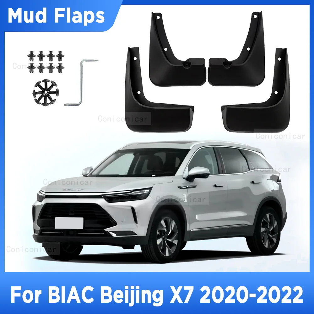 For BIAC BEIJING X7 2021 2022 2020 Mud Flaps Splash Guard Mudguards MudFlaps Front Rear Fender Auto Styling Car Accessories