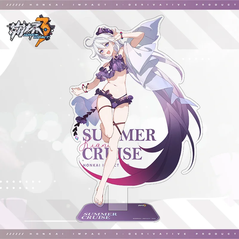 Game Honkai Impact 3rd Cosplay Figure SUMMER CRUISE tema berdiri Misteln Elysia Kiana Bronya Mei suhang ARCA akrilik Anime Co