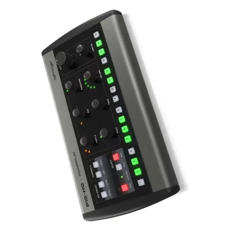 16-Channel Personal Monitoring MixerP16-HQ with Backlit Channel Select Buttons for Quick Access