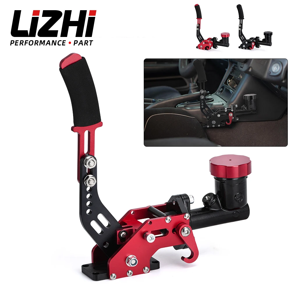 LIZHI Racing Hydraulic Drift Handbrake Gear Lever With Oil Tank Hydro E-Brake Rally 0.75Bar 3/8-24 Parking Adjustable Brake