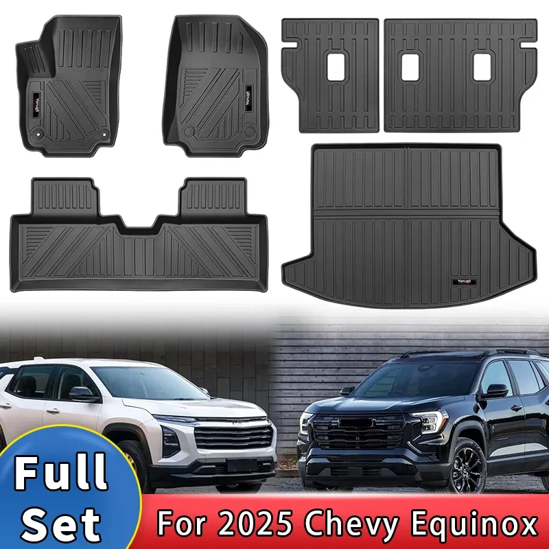 

TPE Floor Mats for Chevy Equinox/GMC Terrain 2025 Accessories Trunk Cargo Mats Liner All Weather Rubber Protection Mats