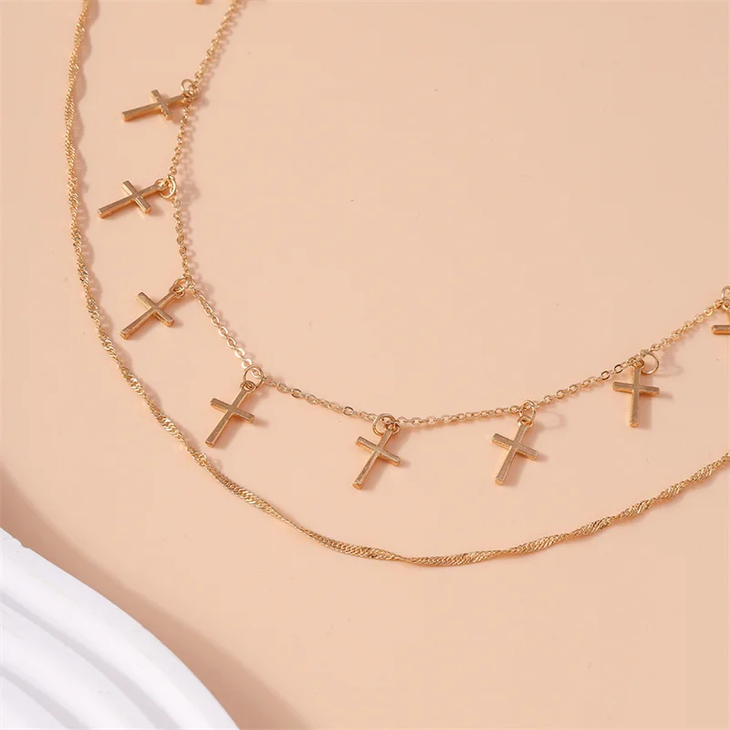 Aihua Bohemia Persönliche Kreuz-Taillenkette für Frauen, Sexy Goldfarbene Kette, Sommer-Strand-Körperschmuck – Detail 5