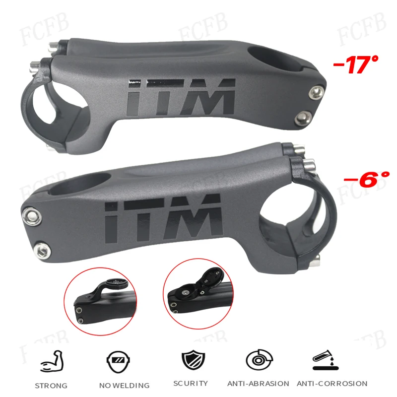 AliExpress NONE ITM carbon stem Bicycle road mtb Stem -6°-17° Mtb mountain bike  70/80/90/100/110/120/130mm road Bike frame handlebar parts