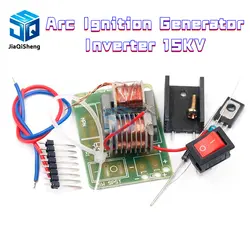 15KV High Frequency DC High Voltage Arc Ignition Generator Inverter Boost Step Up 18650 DIY Kit U Core Transformer Suite 3.7V