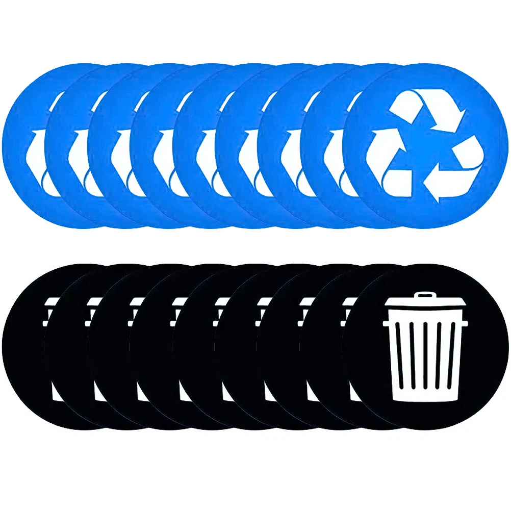 

PVC Classification Stickers Trash Sign Recycle Decal Recycling Bin Garbage Can Label Waterproof Self Adhesive Sticker Folder Tag