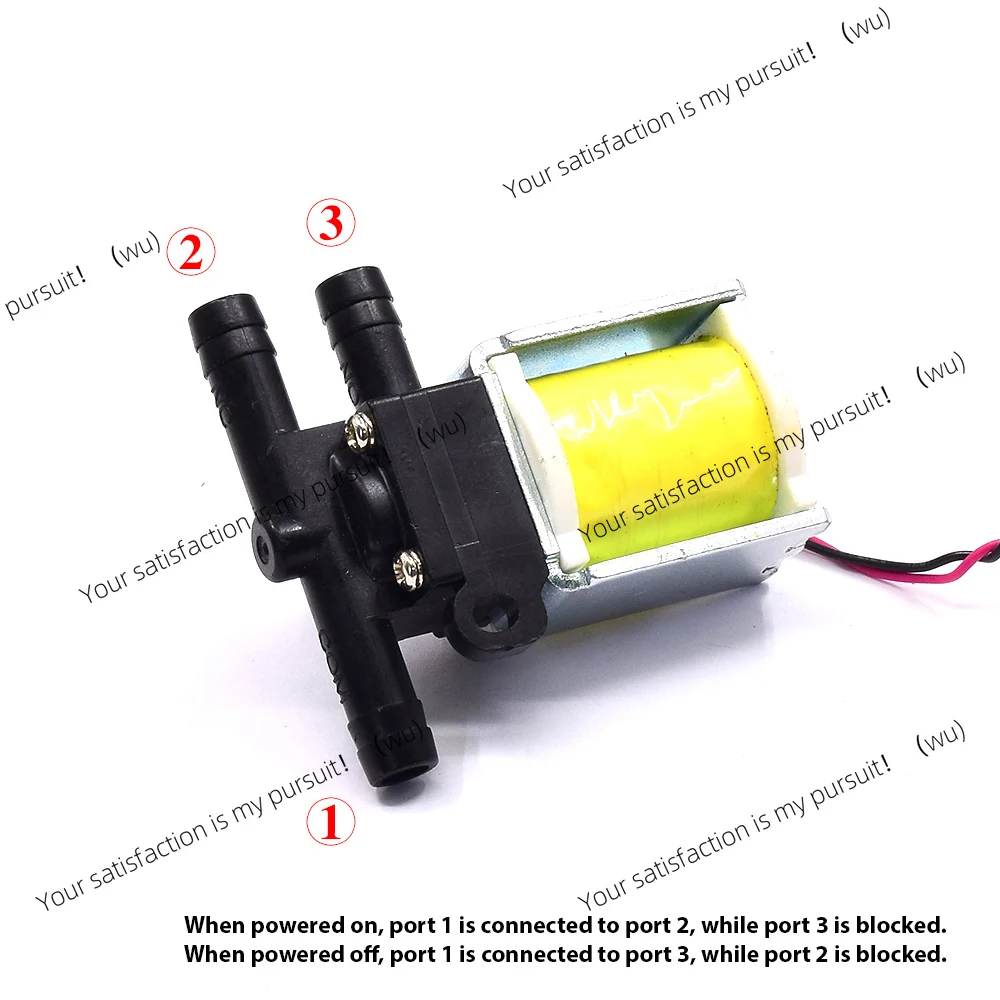 DC 12V Micro 2-Position 3-Way Port Solenoid Valve Air Water Valve Flow Control Switch for Sweeper Robot Floor carpet Cleaner