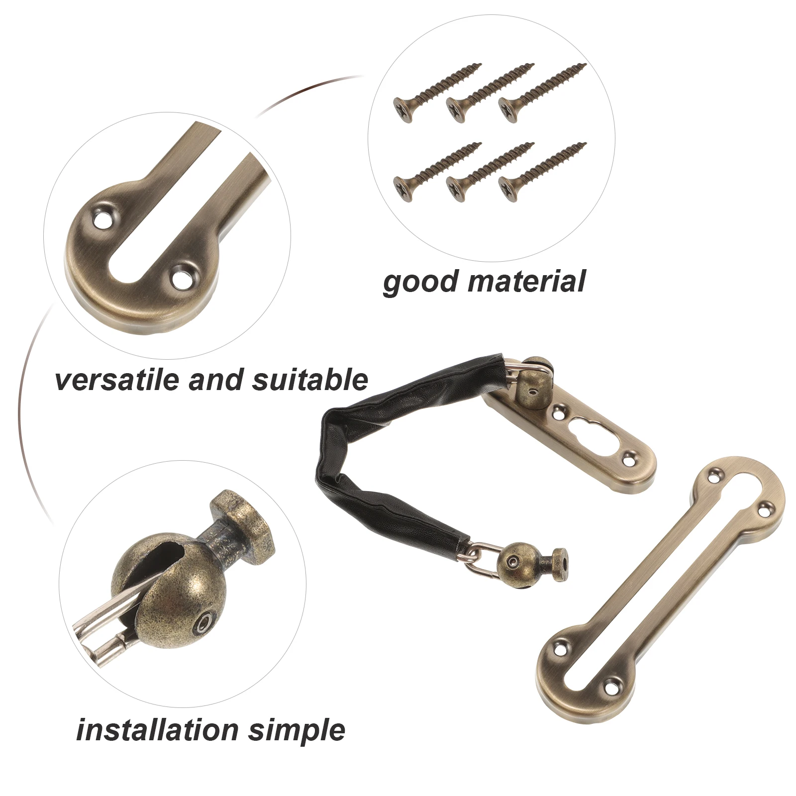 Heavy Duty Reinforcement Latch For Interior Front Doors Stainless Steel Durable Easy Install Multiple Thickness