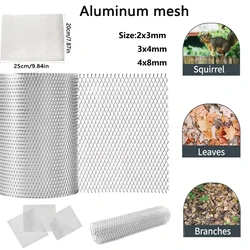 25x20cm Aluminum mesh small grid diamonds shaped mesh decorative screen lampblack filter Car Grill Mesh Sturdy Metal Mesh Sheets