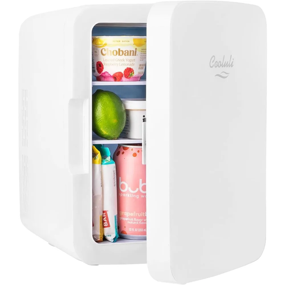 10-Liter-Minikühlschrank für Schlafzimmer – Auto, Büro, Schreibtisch und Studentenwohnheim, 12 V, tragbarer Kühler, wärmer, Lebensmittel, Getränke, Hautpflege, Beauty-Ma