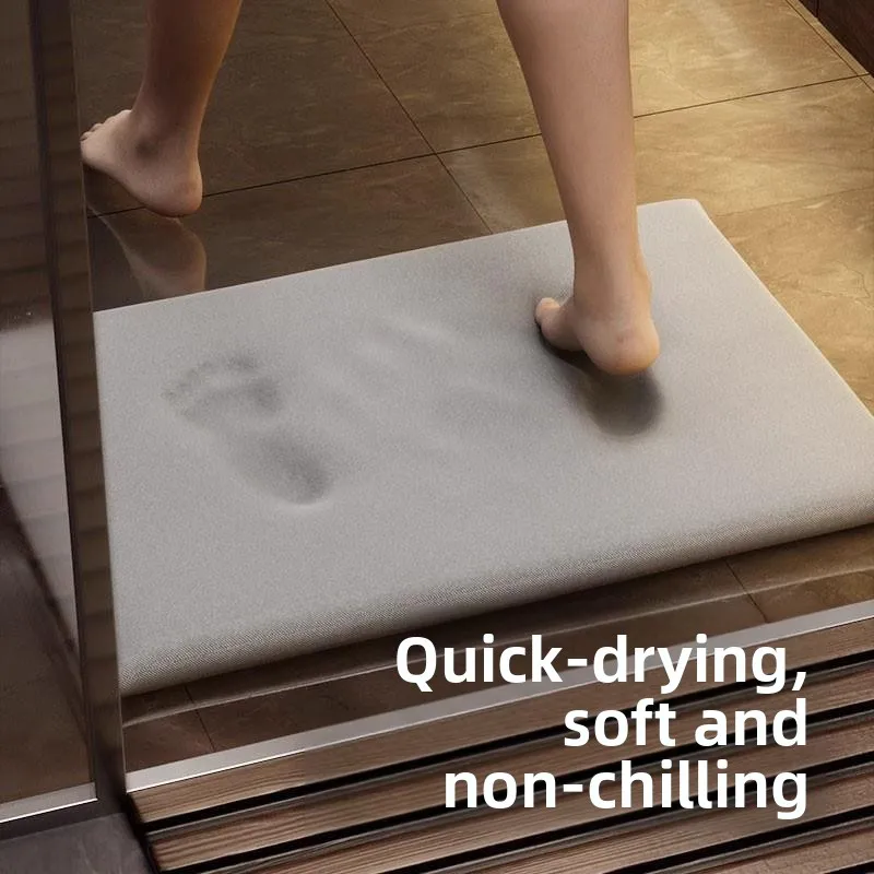 

Batoom Mat ower Special Silicon Dendroid High Absorbency Anti Slip ower Room Floor Carpet Rectangular Home Use Rug