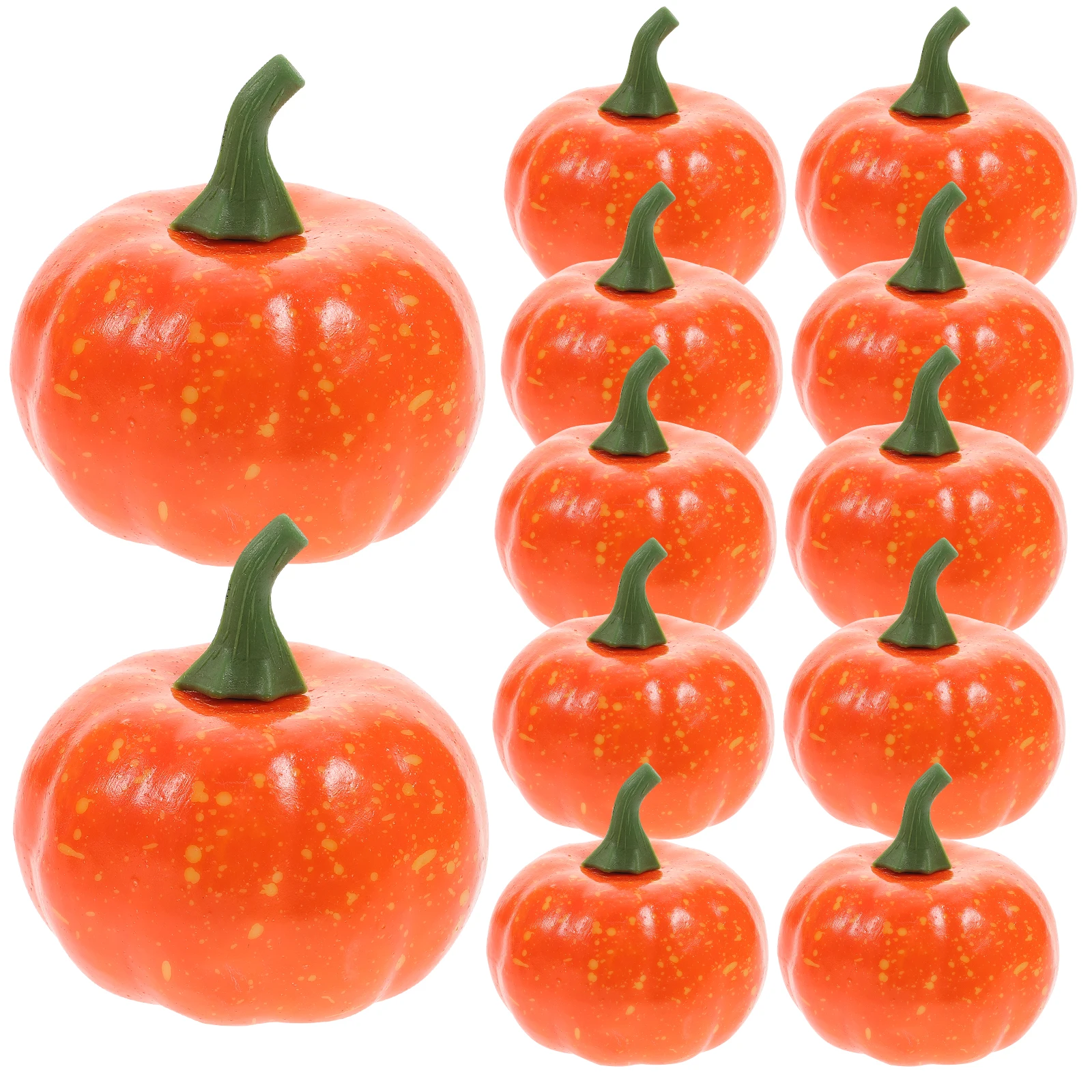 

12pcs Simulation Pumpkin Artificial Autumn Harvest Decorations Halloween Party Table Vase Filler Fall Wedding Thanksgiving Home