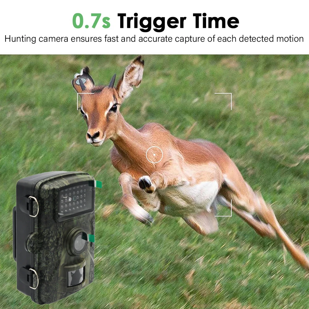 Obrázek 3: Vláčet kamera 24MP noc fotka video multifunkce outdoorové hon živočich pozorování monitor ip66 vodotěsný hon camera+32gb
