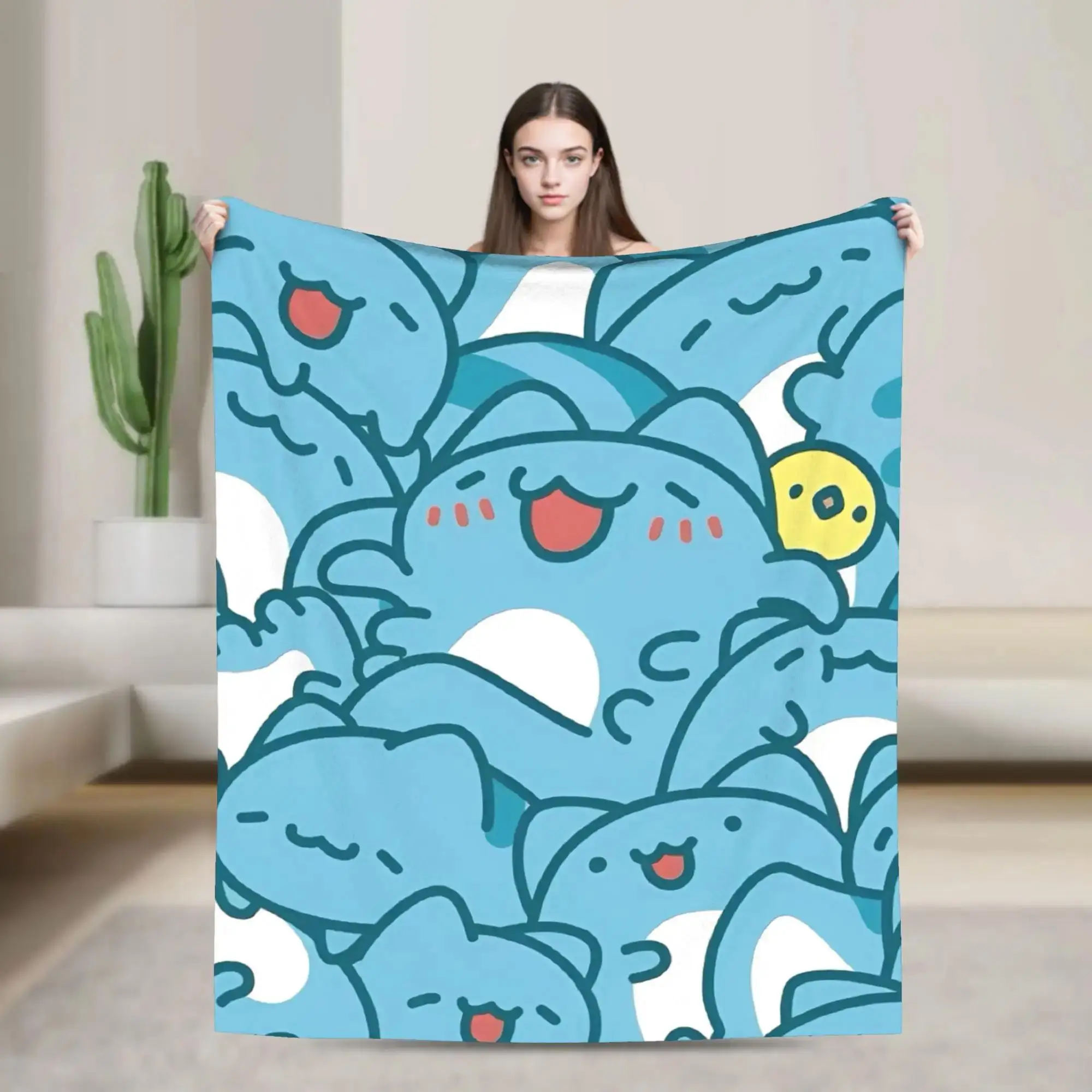 

Плед Bugcat Capoos с мультяшным рисунком, фланелевый, для путешествий, очень теплый, на заказ, высококачественное покрывало для гостиной, идея для подарка