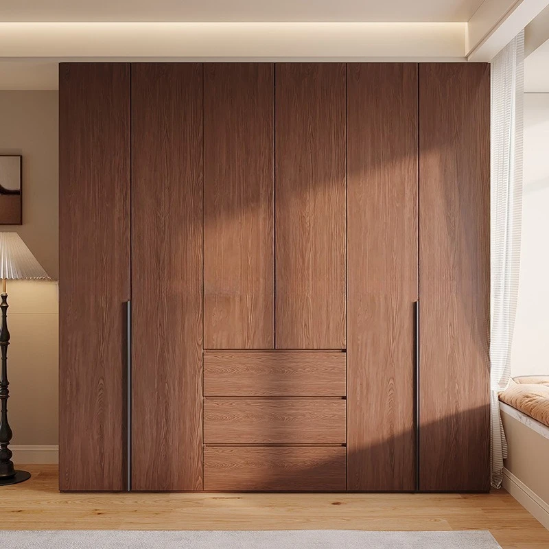 

Шкафы для дома, спальни, простая экономичная сборка цвета ореха, шкафы для гостиной, мебель из массива дуба Taquilla JT40W